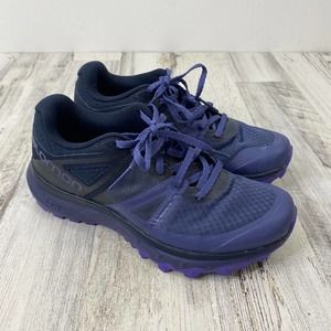 Salomon Trailster Purple Women Trail Running Sneaker Shoes Size 8